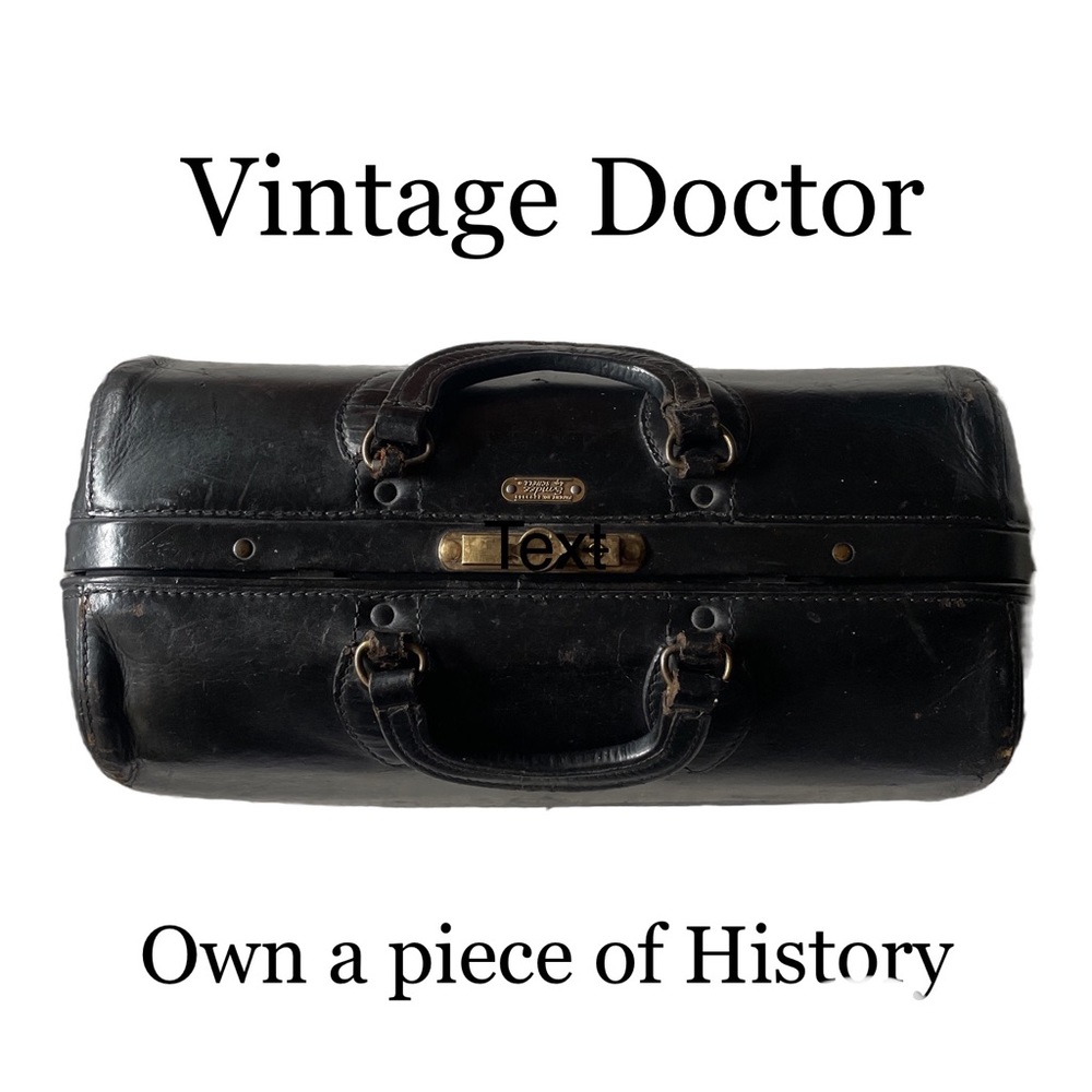 ANTIQUE EARLY 20th CENTURY SCHELL EMDEE WALRUS HIDE LEATHER MEDICAL DOCTORS BAG